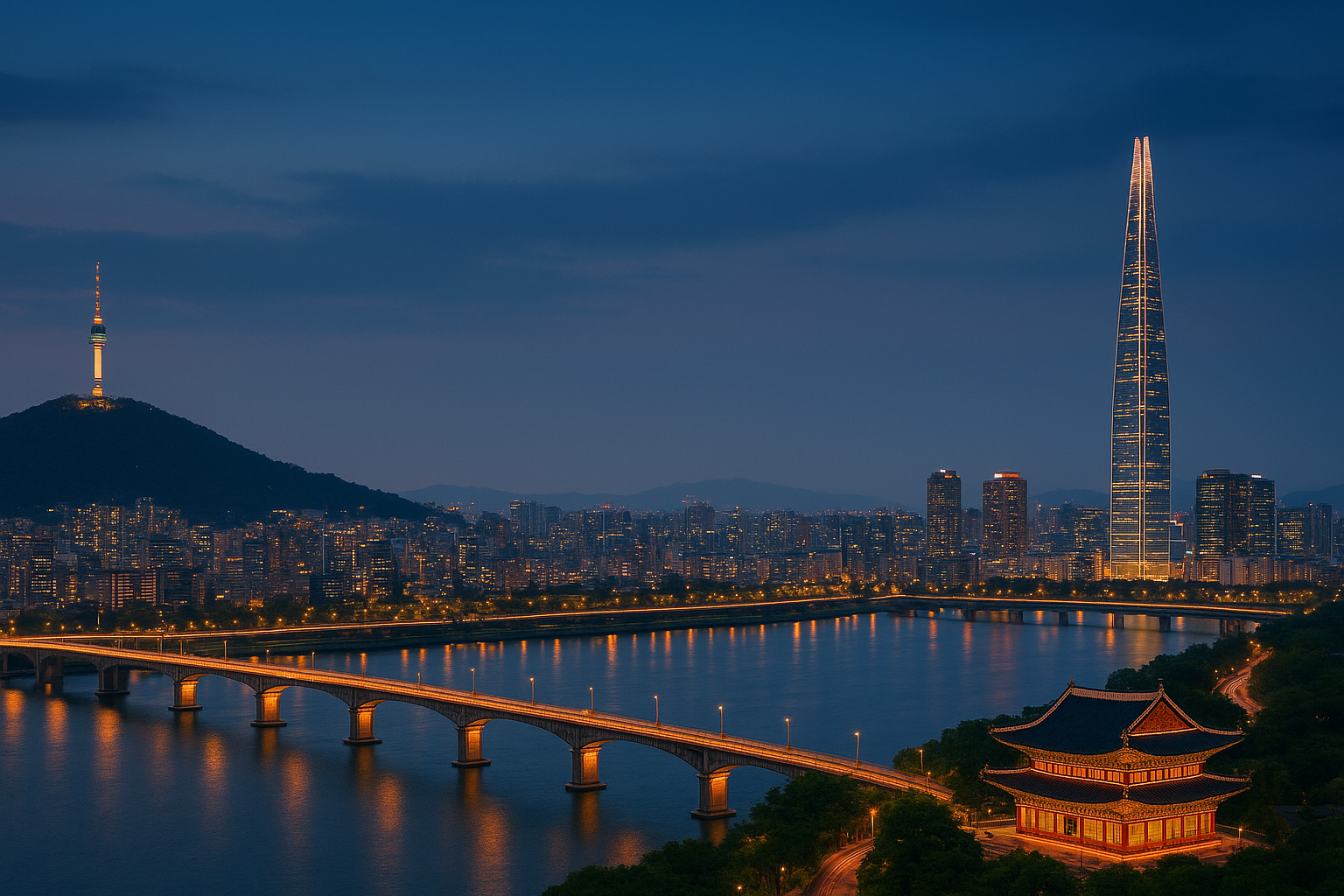 首尔全景夜景 - 连接全球美妆资源